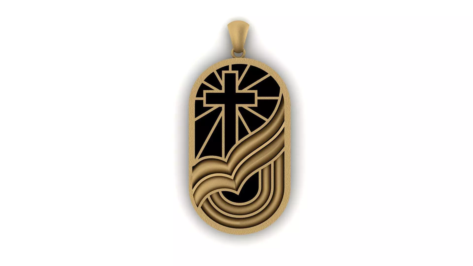 Gold Christian Cross 3d Print Mode Free 3D print model