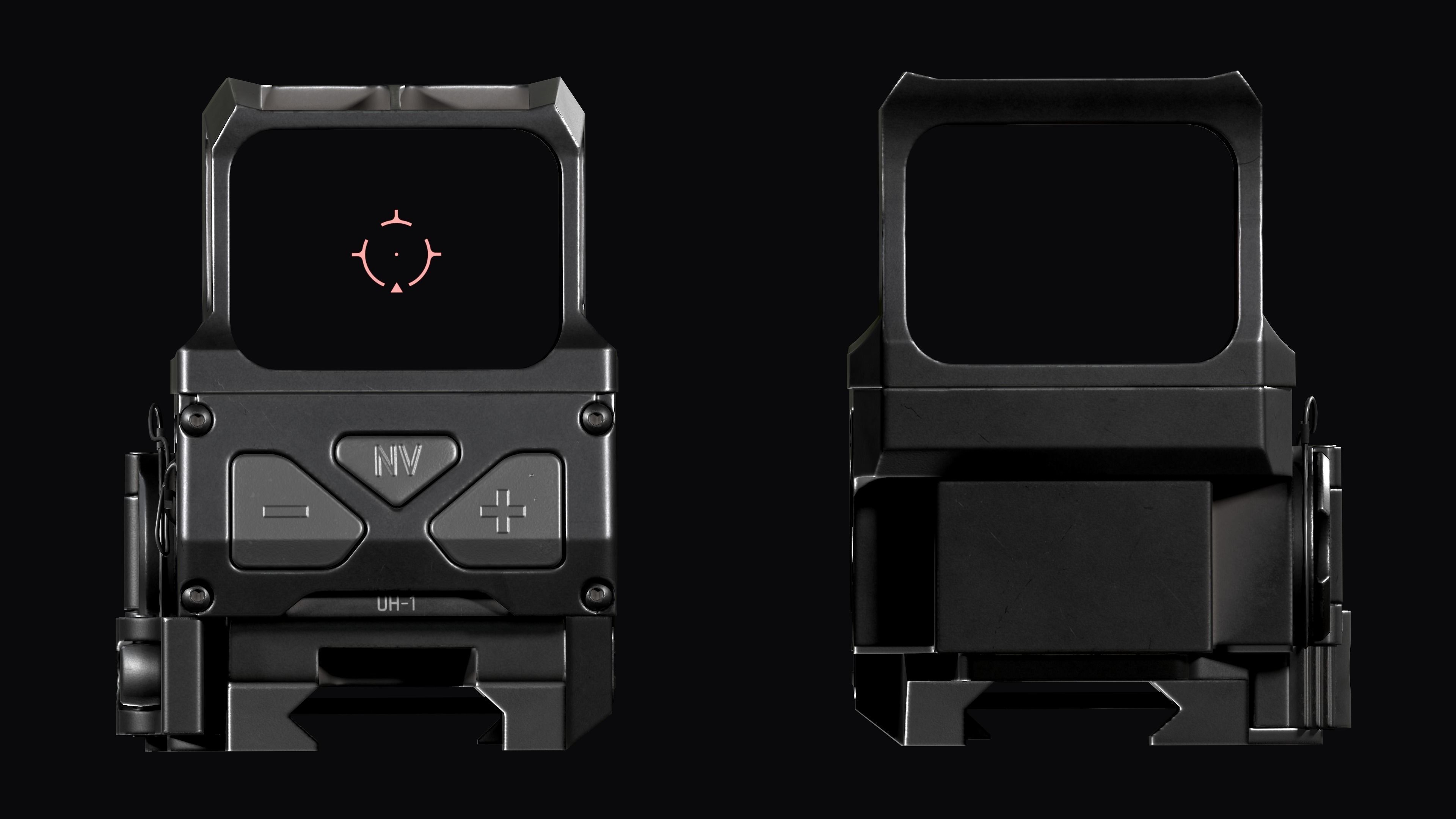 Vortex Razor AMG UH-1 GEN 2 red dot holographic sight Low-poly 3D model_17