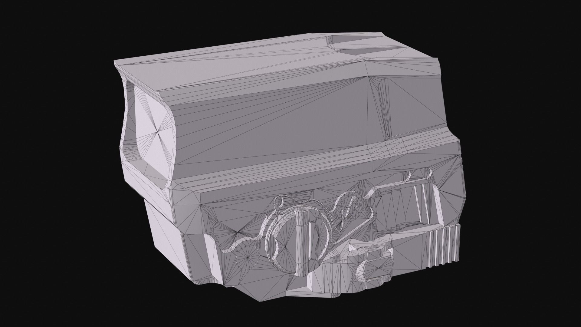Vortex Razor AMG UH-1 GEN 2 red dot holographic sight Low-poly 3D model_19