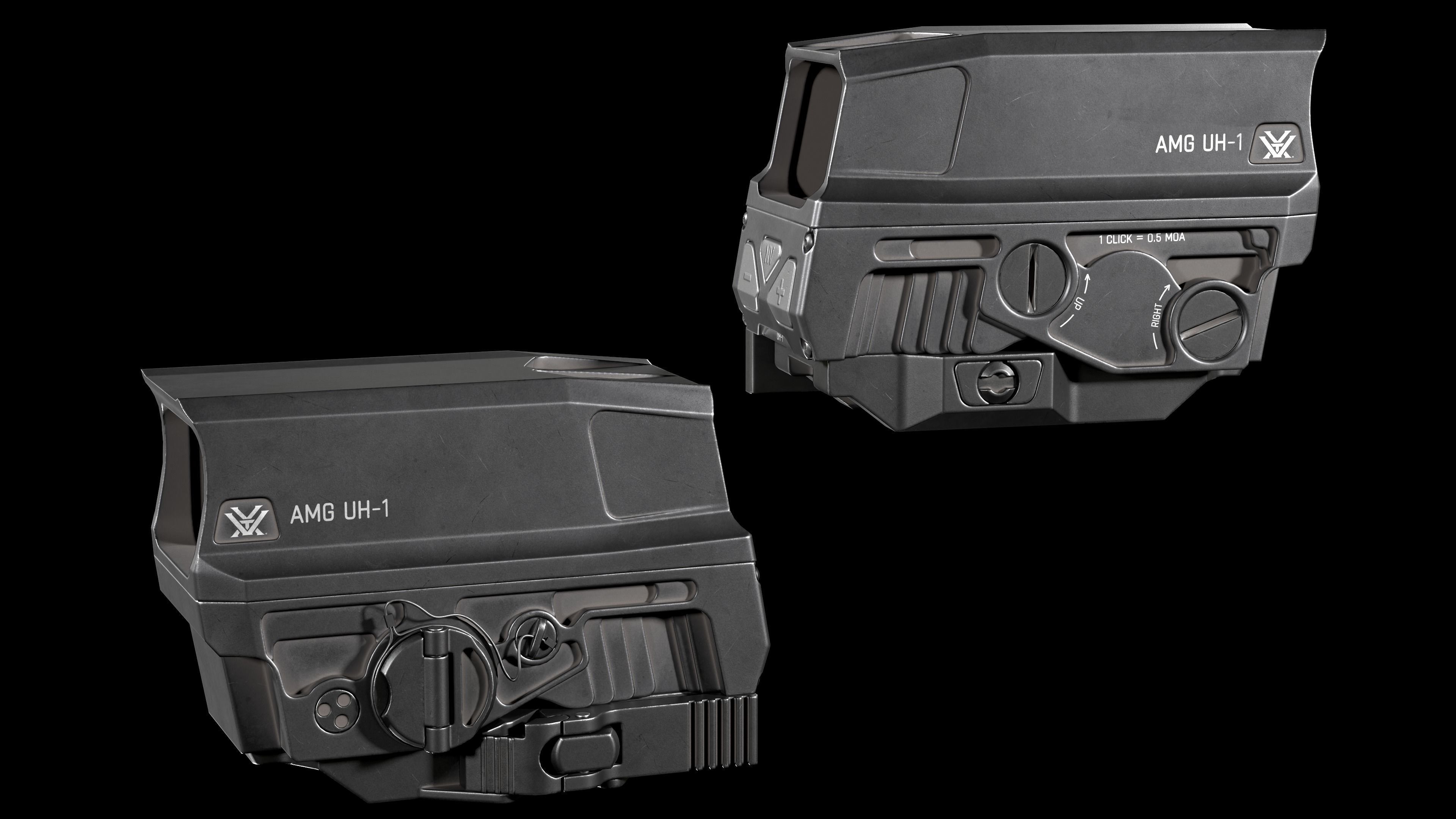 Vortex Razor AMG UH-1 GEN 2 red dot holographic sight Low-poly 3D model_2