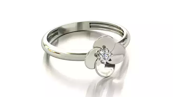flower solitrate ring