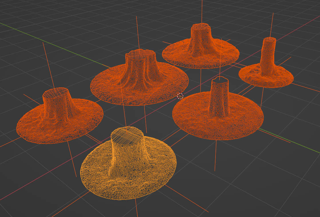 Tree Stumps 6 Photoscanned Low-Poly Low-poly 3D model_8