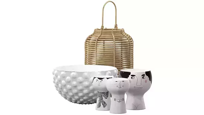 Decoration Vases Set 01 3D model