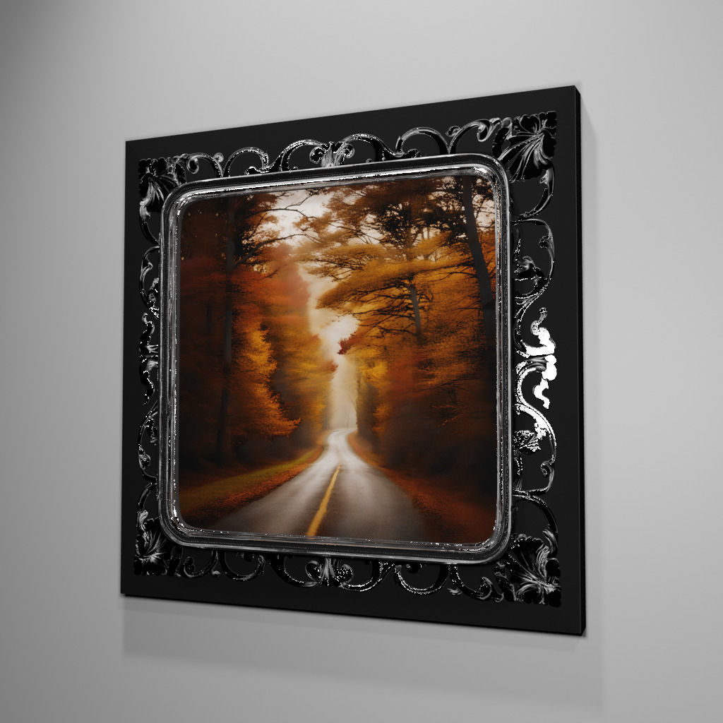Victorian style picture frame 3D model_9