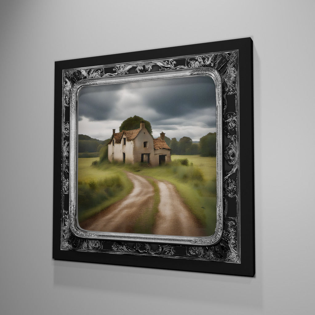 Victorian style picture frame 3D model_6