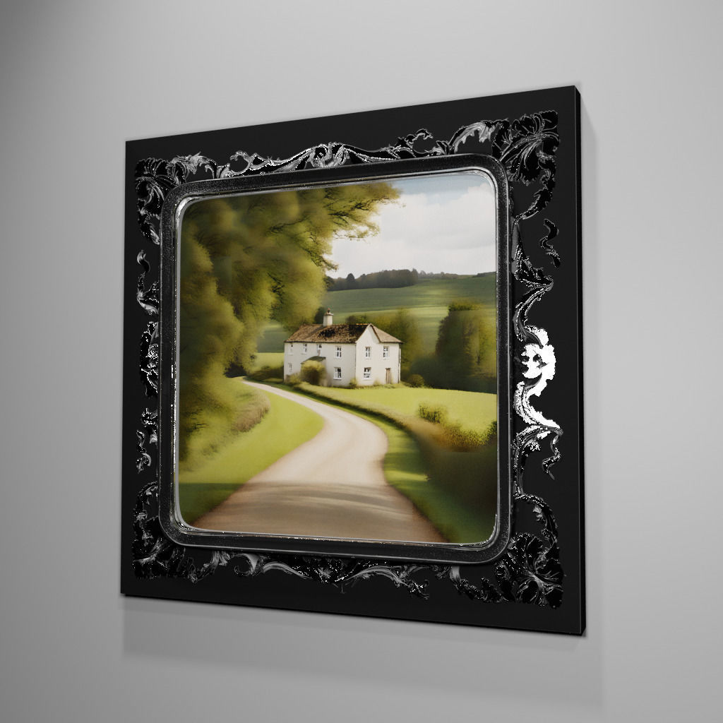 Victorian style picture frame 3D model_3