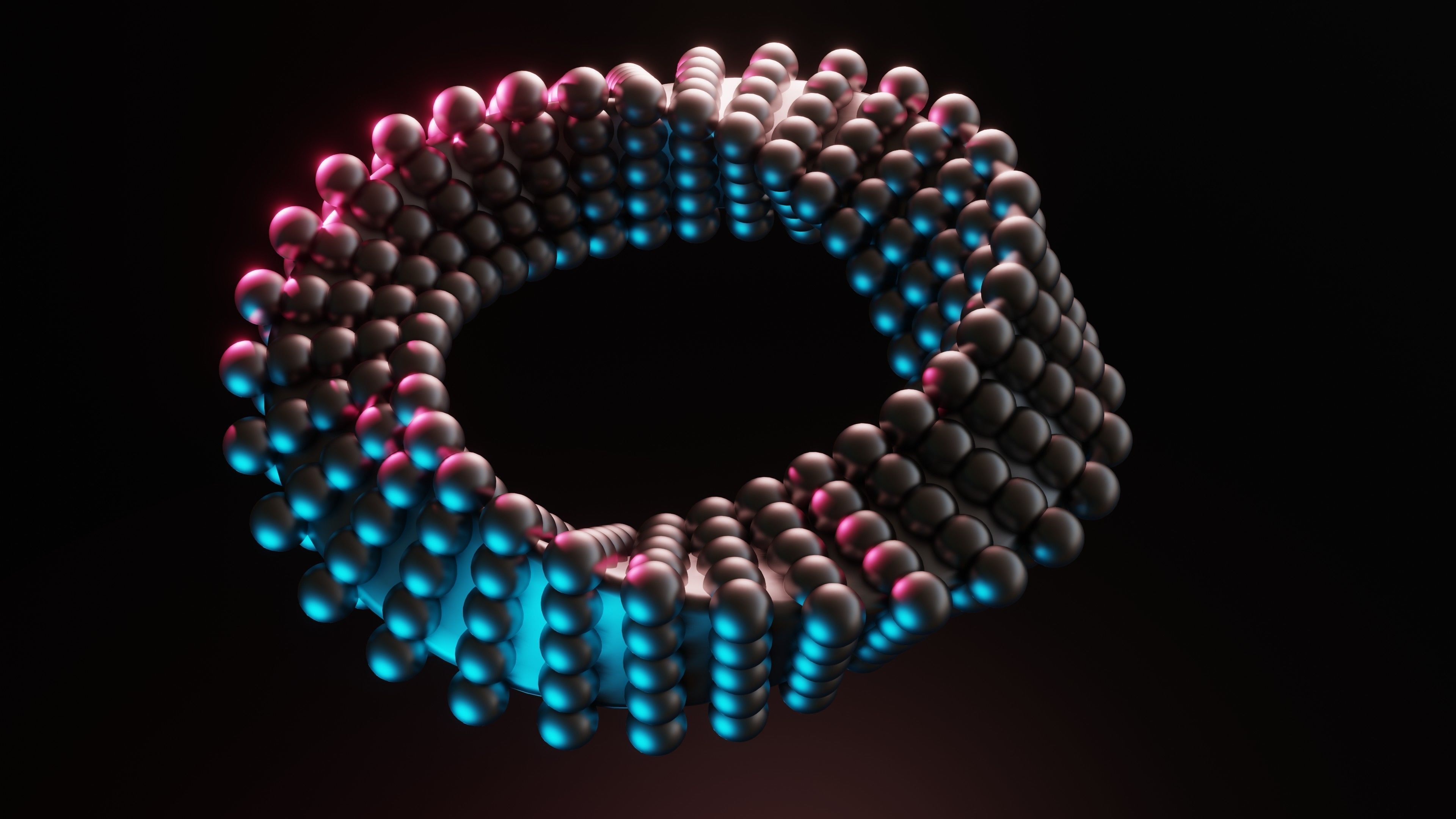 Abstract animation of objects Hypnotically looping 3D model_2