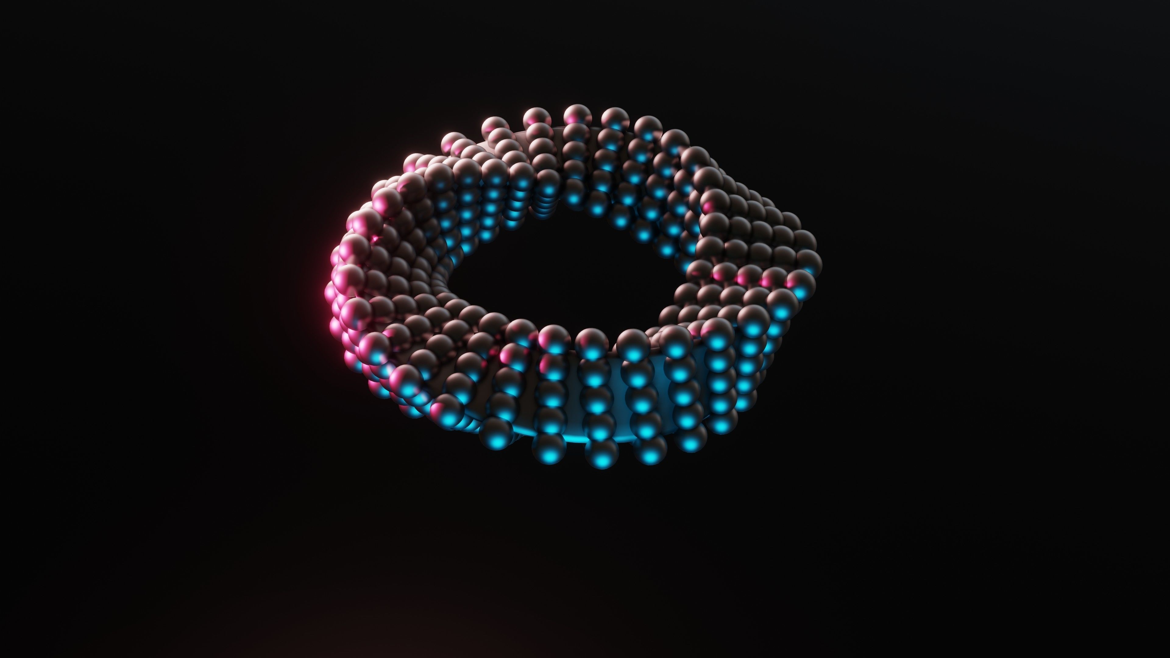 Abstract animation of objects Hypnotically looping 3D model_3