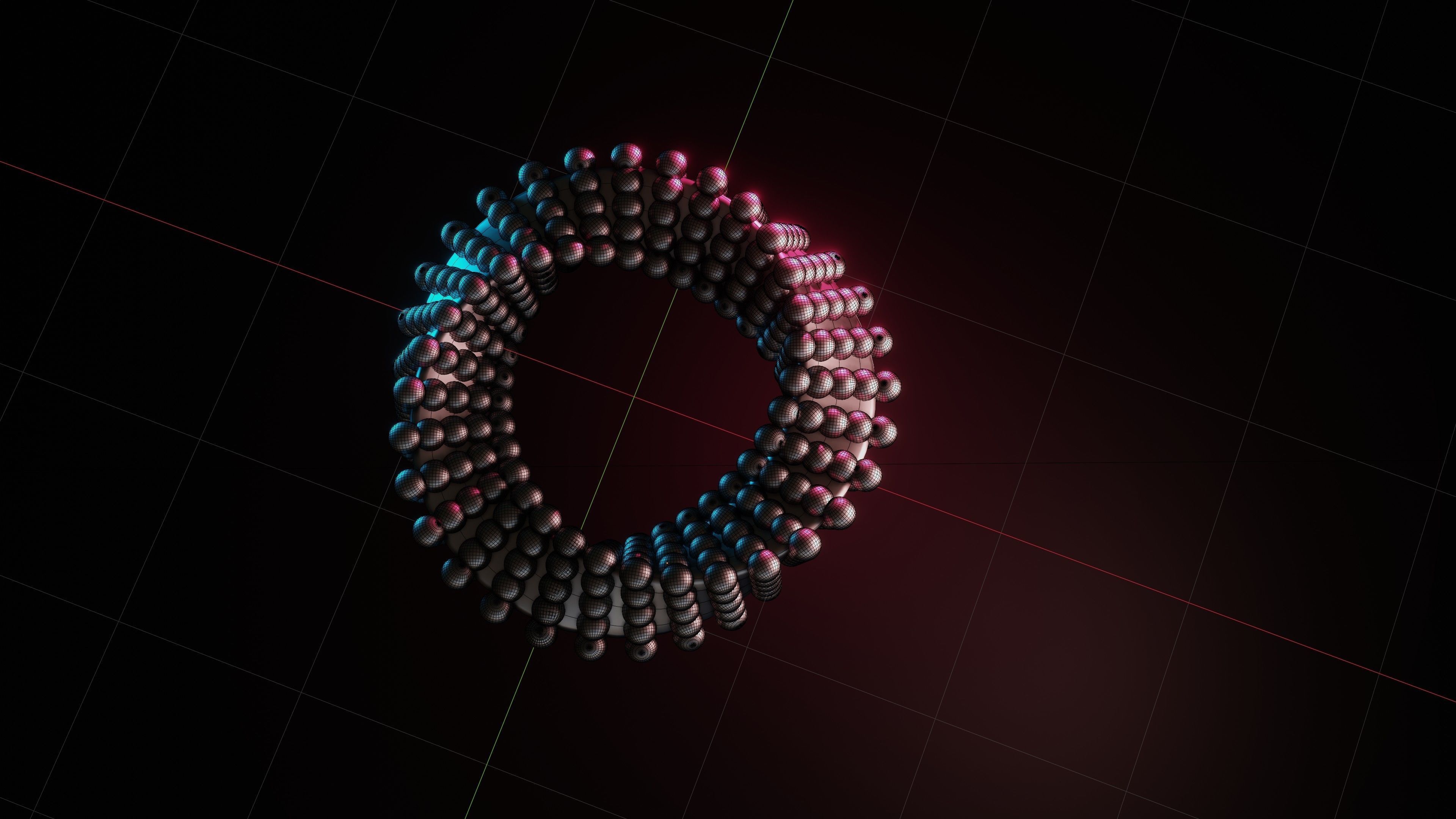 Abstract animation of objects Hypnotically looping 3D model_8