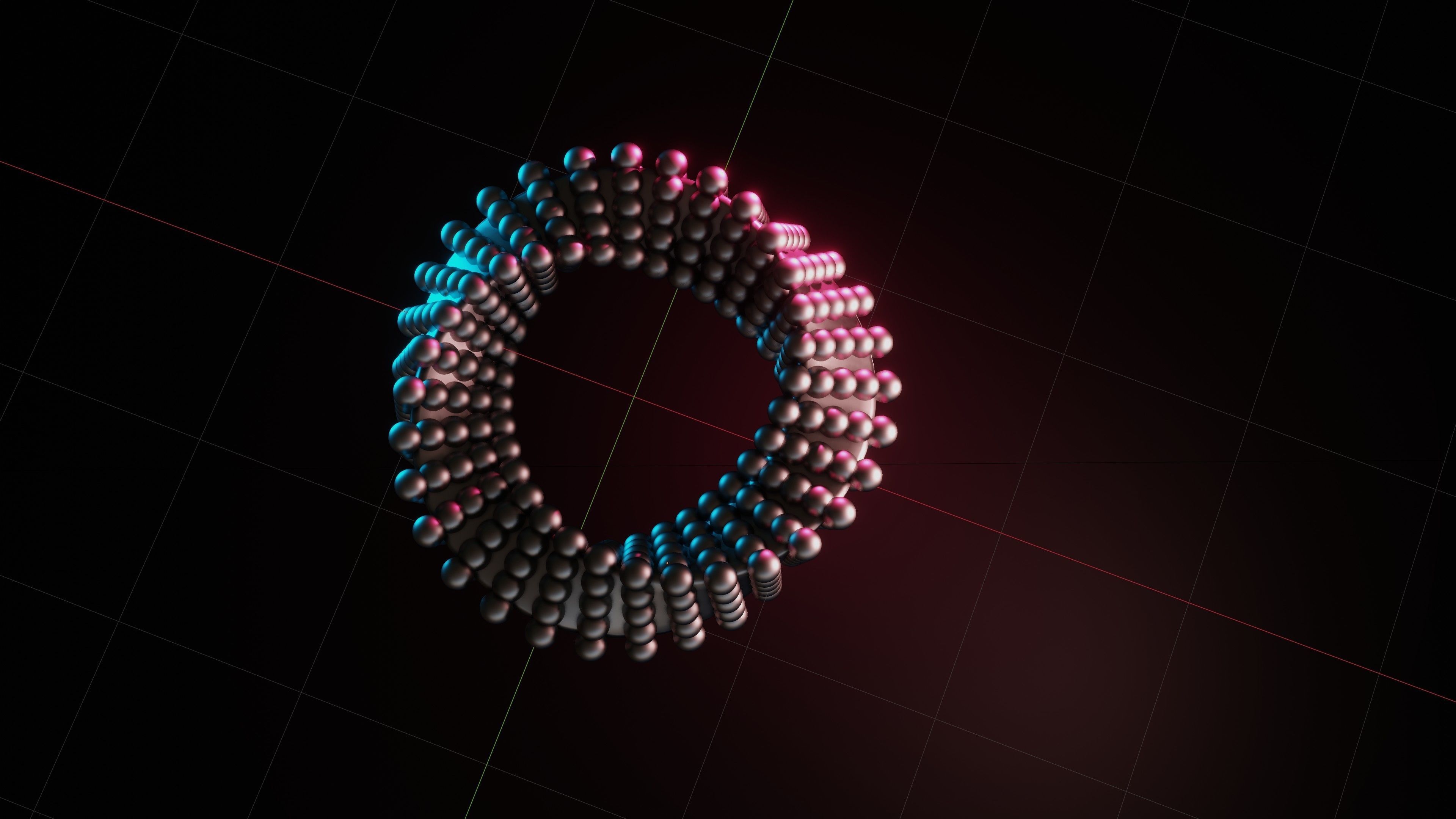 Abstract animation of objects Hypnotically looping 3D model_7