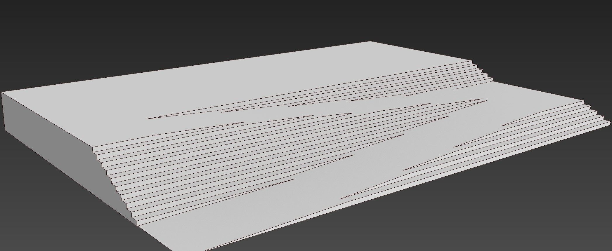 Landscape Modern zigzag Ramp Stairs 3D model_4