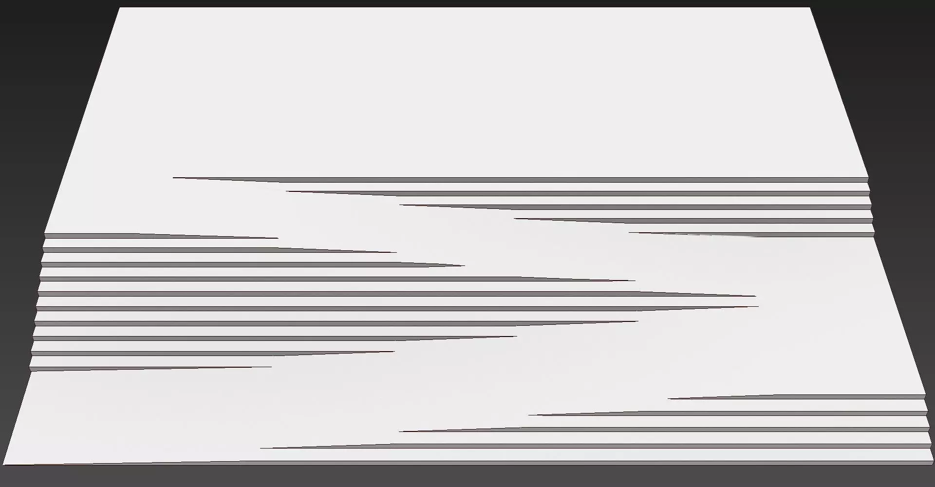 Landscape Modern zigzag Ramp Stairs 3D model_0