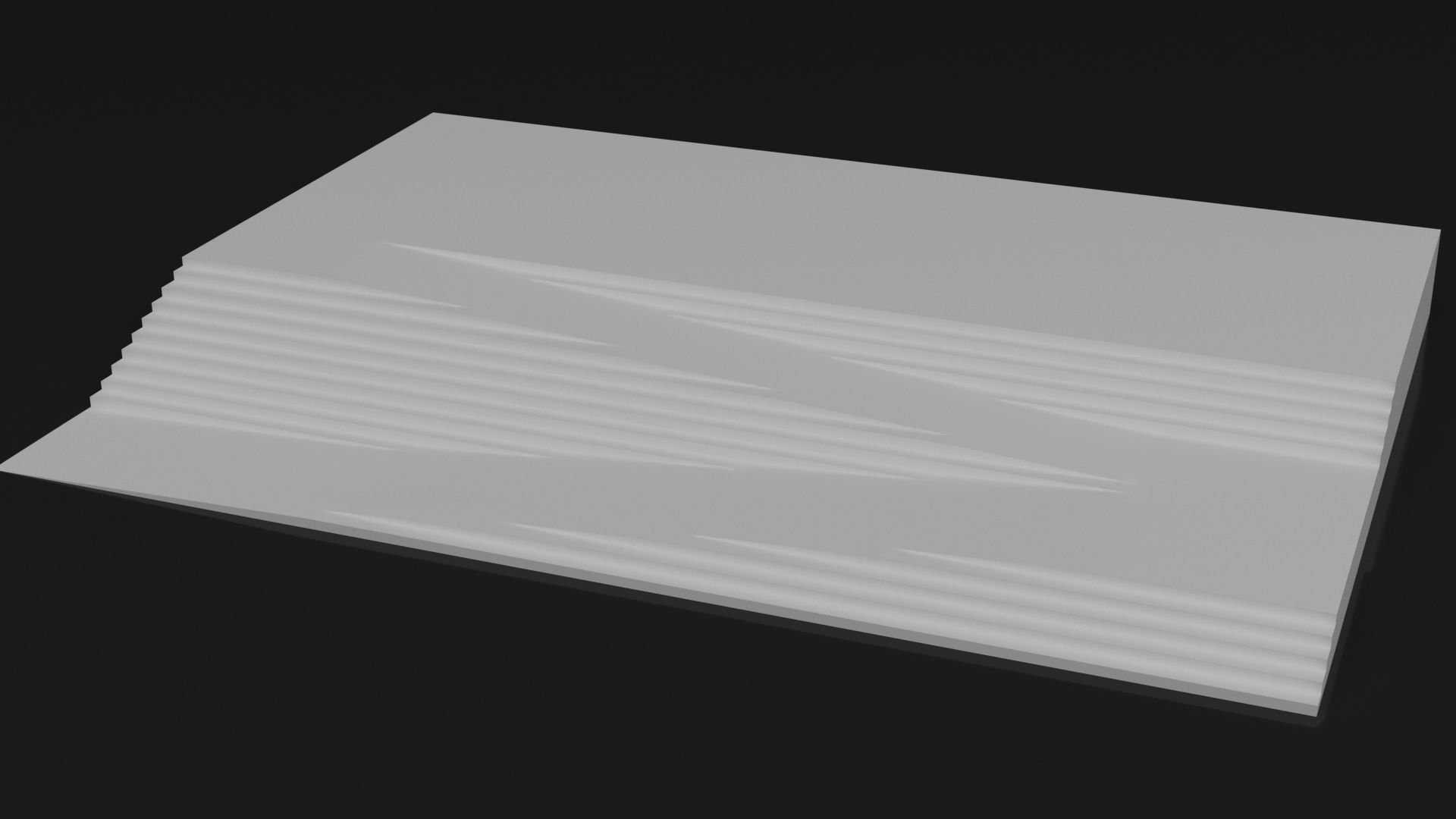 Landscape Modern zigzag Ramp Stairs 3D model_9