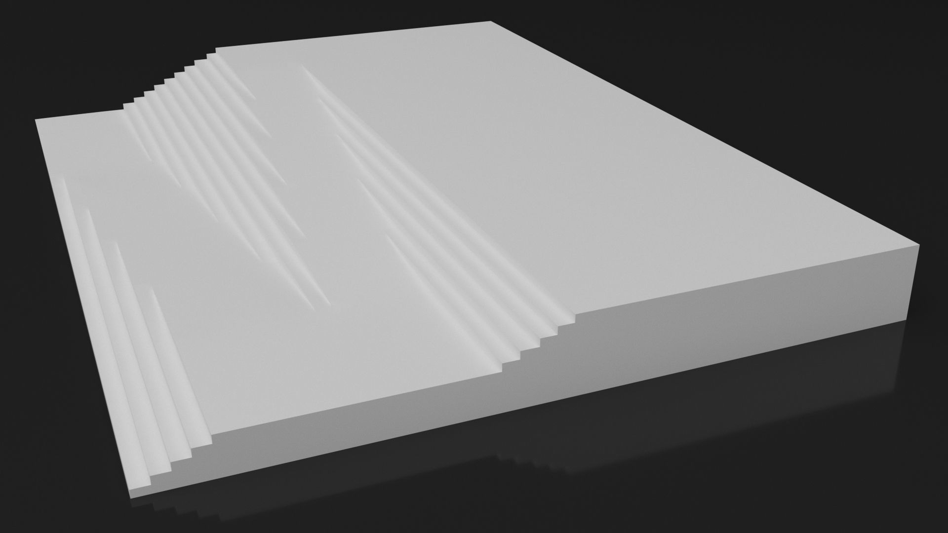 Landscape Modern zigzag Ramp Stairs 3D model_6