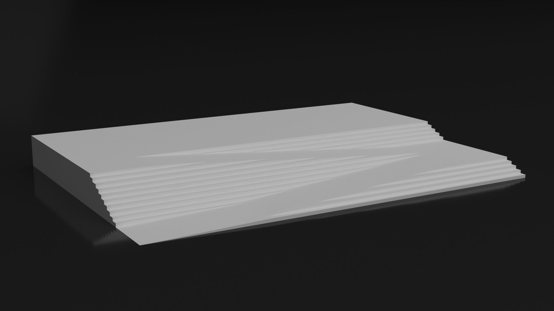 Landscape Modern zigzag Ramp Stairs 3D model_8