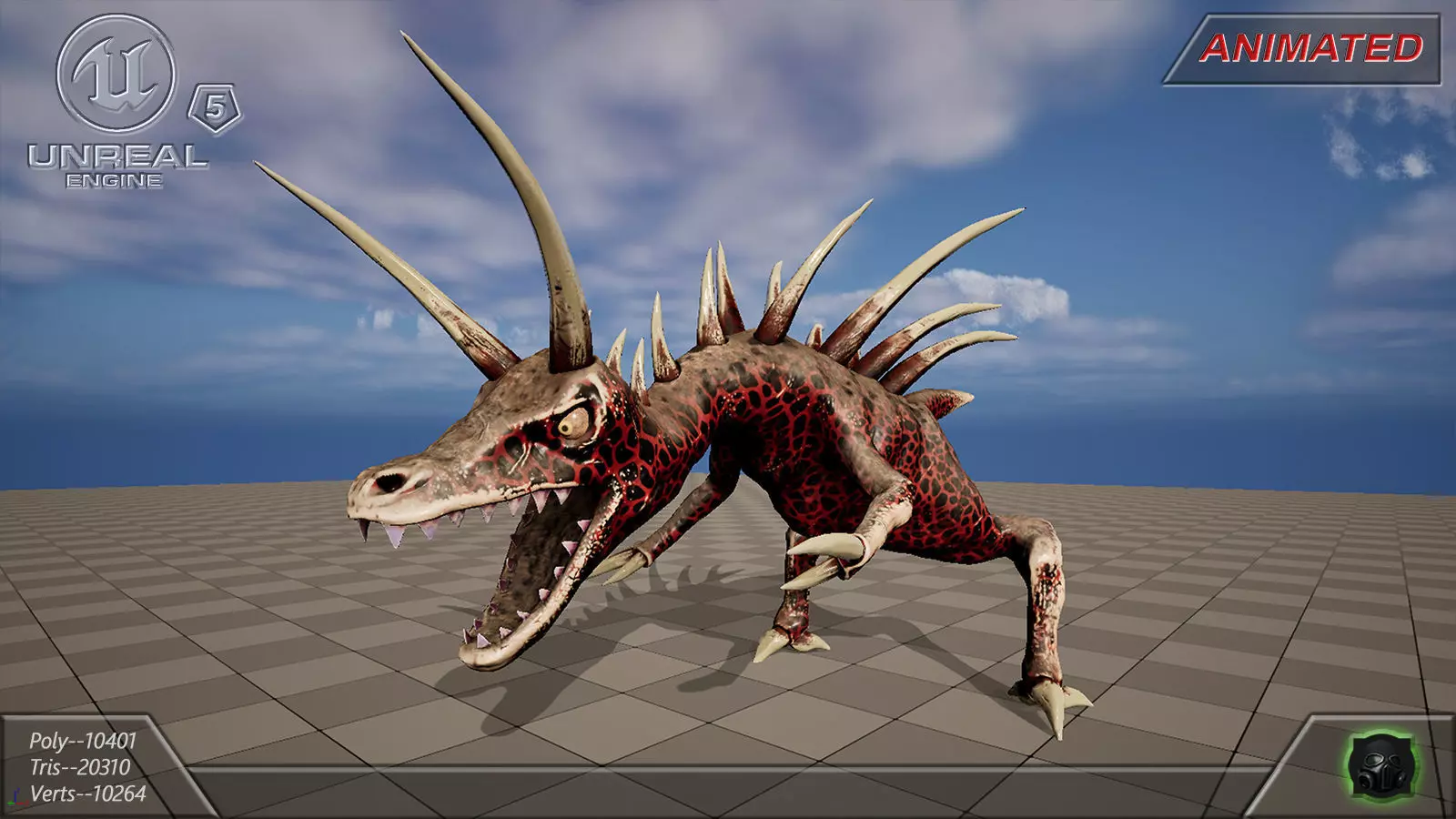 Alien Extraterrestrial Creature 11 Low-poly 3D model