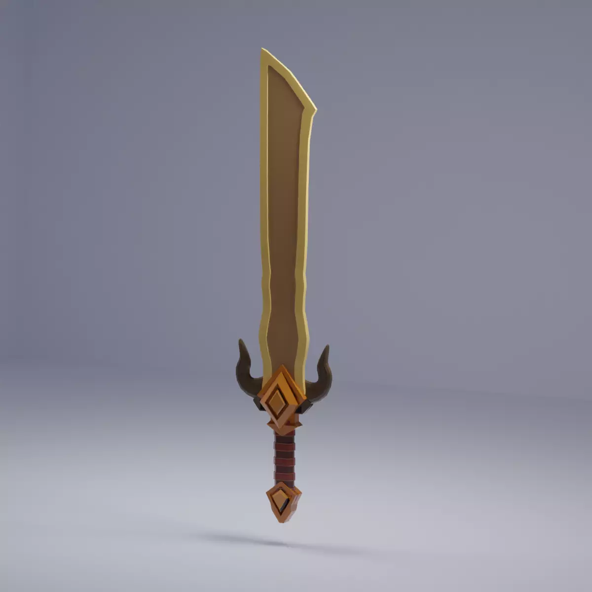 Game ready asset - Stylized Sword Free low-poly 3D model_0