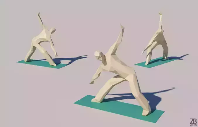 Lowpoly Yoga Man