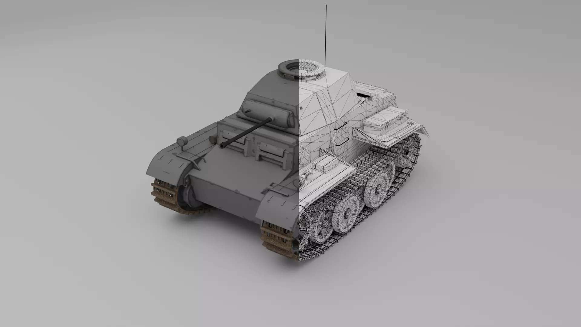 PzKpfw II Ausf J German light tank Free 3D model