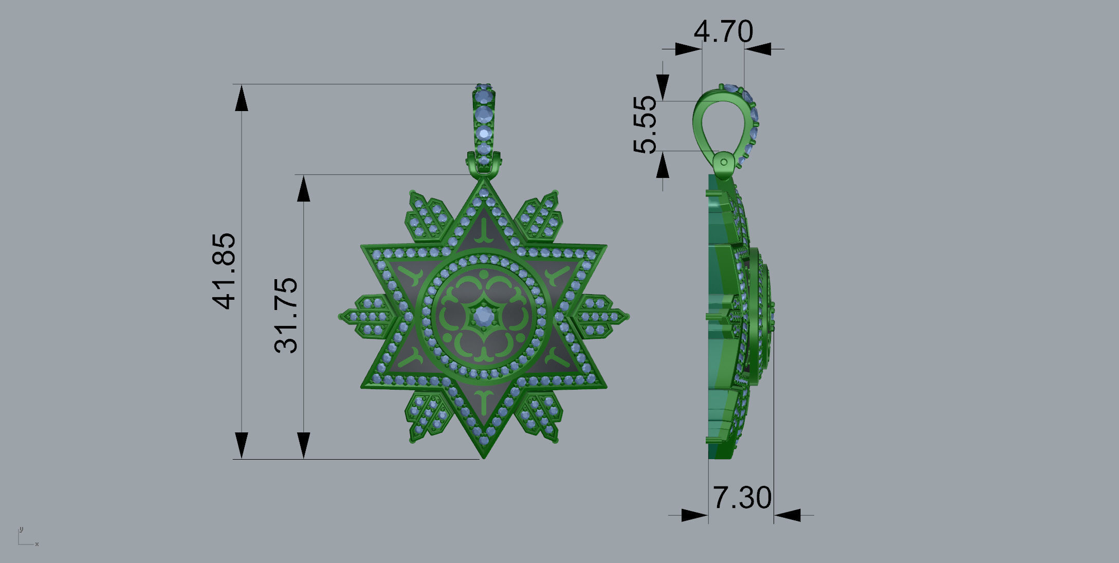 Gold N1035 3D print model_5