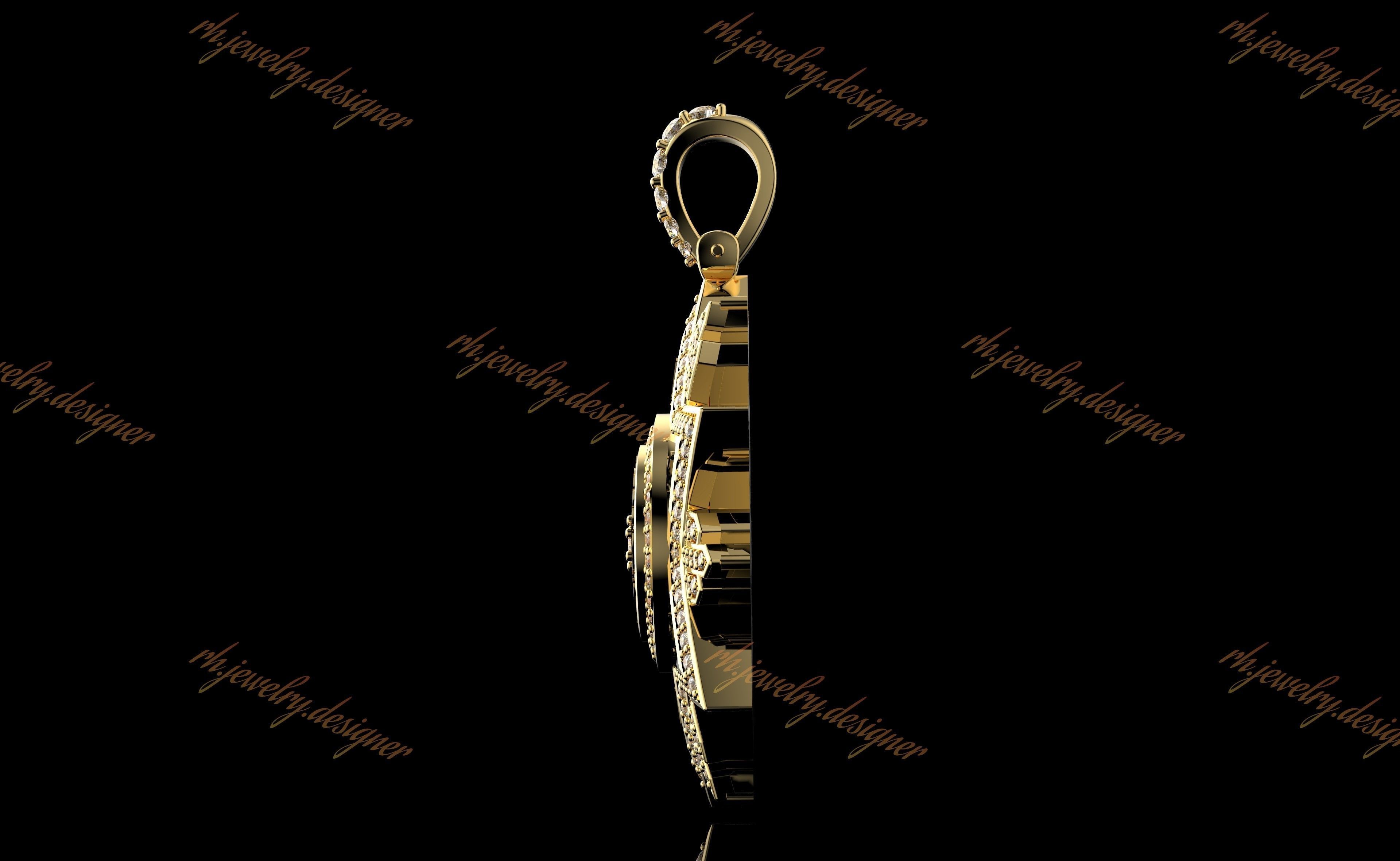 Gold N1035 3D print model_3