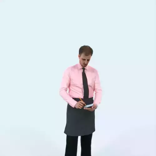 Mistery 25G Waiter Noting Working Man