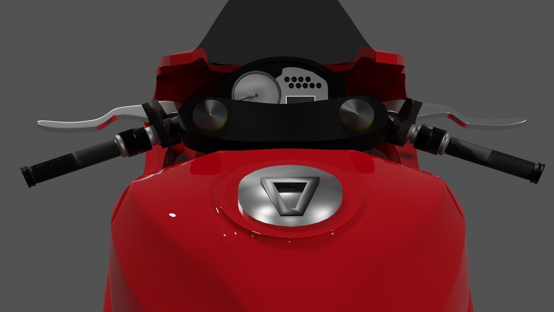 Ducati Panigale V4 - Supersport Racing Bike Low-poly 3D model_18