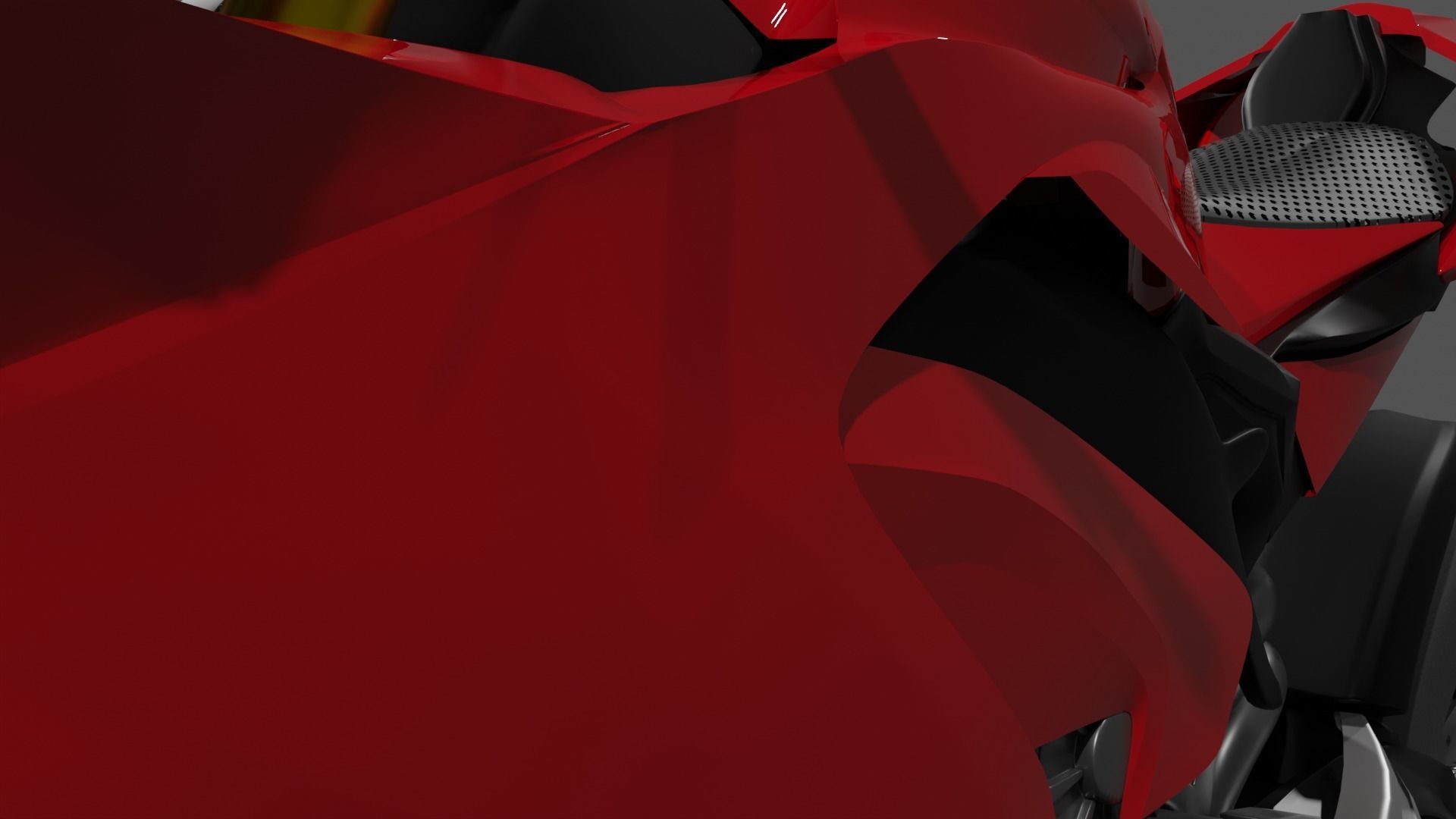 Ducati Panigale V4 - Supersport Racing Bike Low-poly 3D model_16