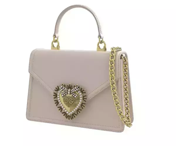 Dolce Gabbana Devotion top-handle Bag Biege Leather Low-poly 3D model