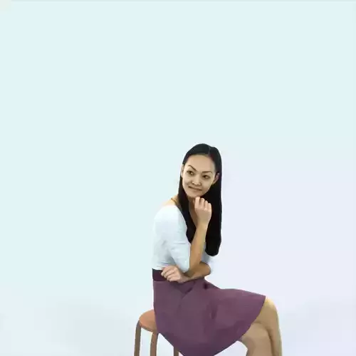 Passion 07L Listening East Asian Sitting Casual Woman