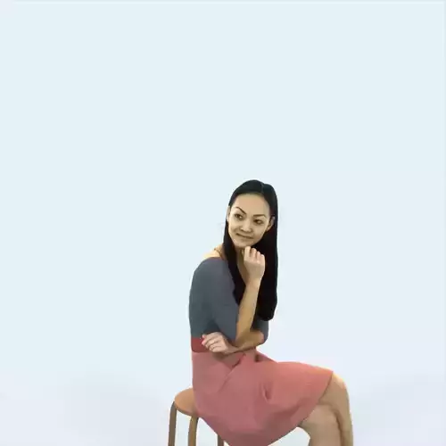 Passion 07G Listening East Asian Sitting Casual Woman