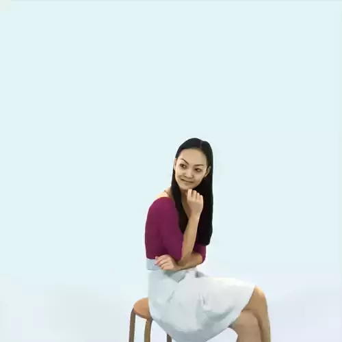 Passion 07F Listening East Asian Sitting Casual Woman