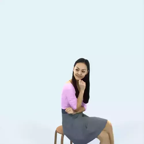Passion 07E Listening East Asian Sitting Casual Woman