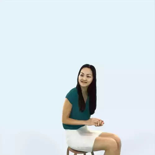 Passion 18J Observing Clapping East Asian Sitting Casual Woman