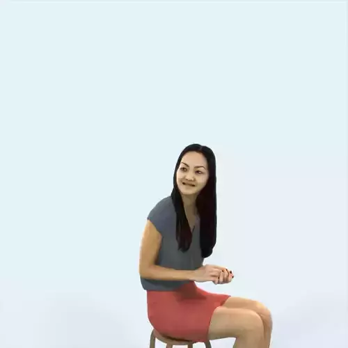 Passion 18I Observing Clapping East Asian Sitting Casual Woman