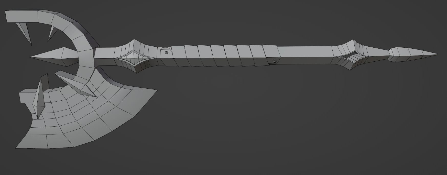 Axe pack Low-poly 3D model_18