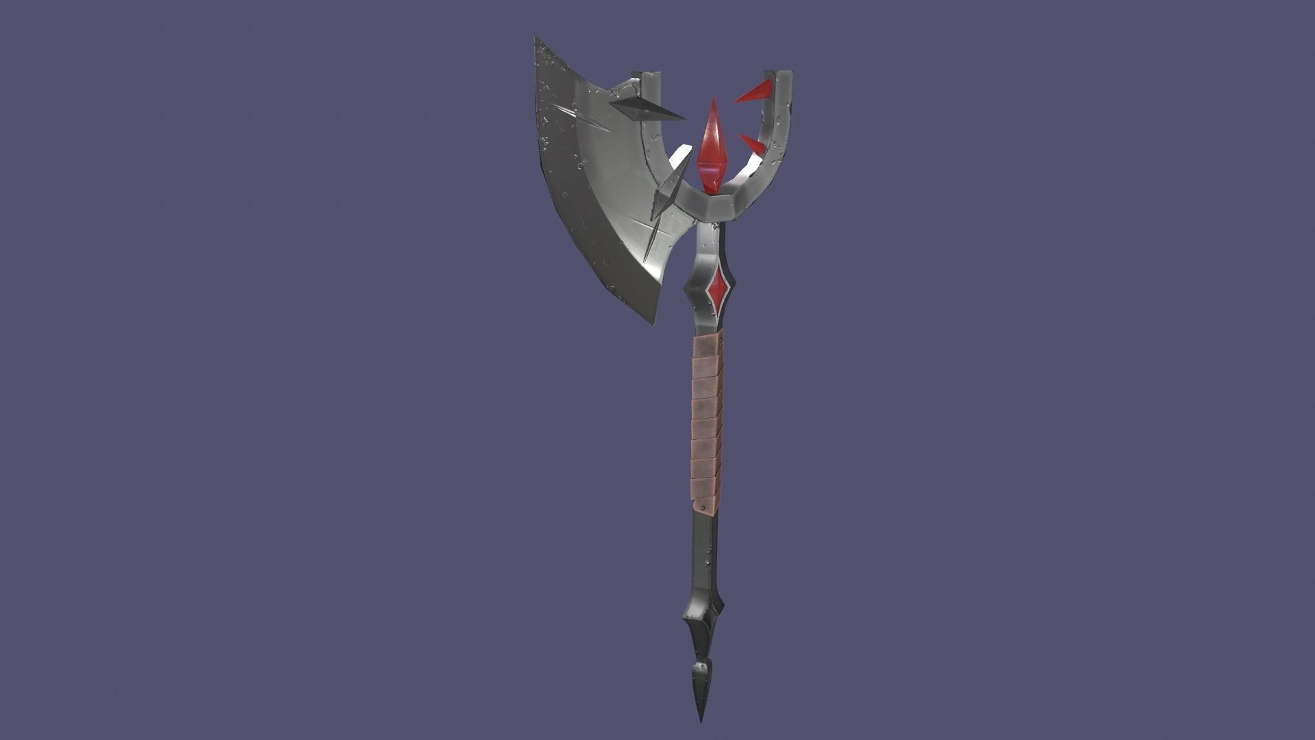 Axe pack Low-poly 3D model_9