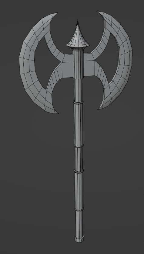 Axe pack Low-poly 3D model_20