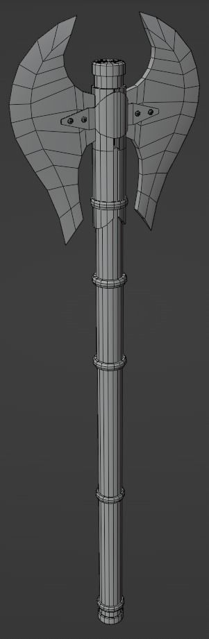 Axe pack Low-poly 3D model_21