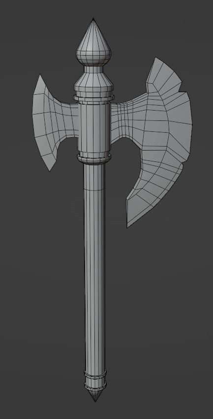 Axe pack Low-poly 3D model_17