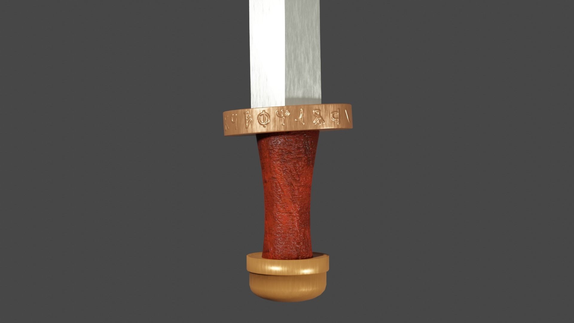 Spatha sword Low-poly 3D model_9