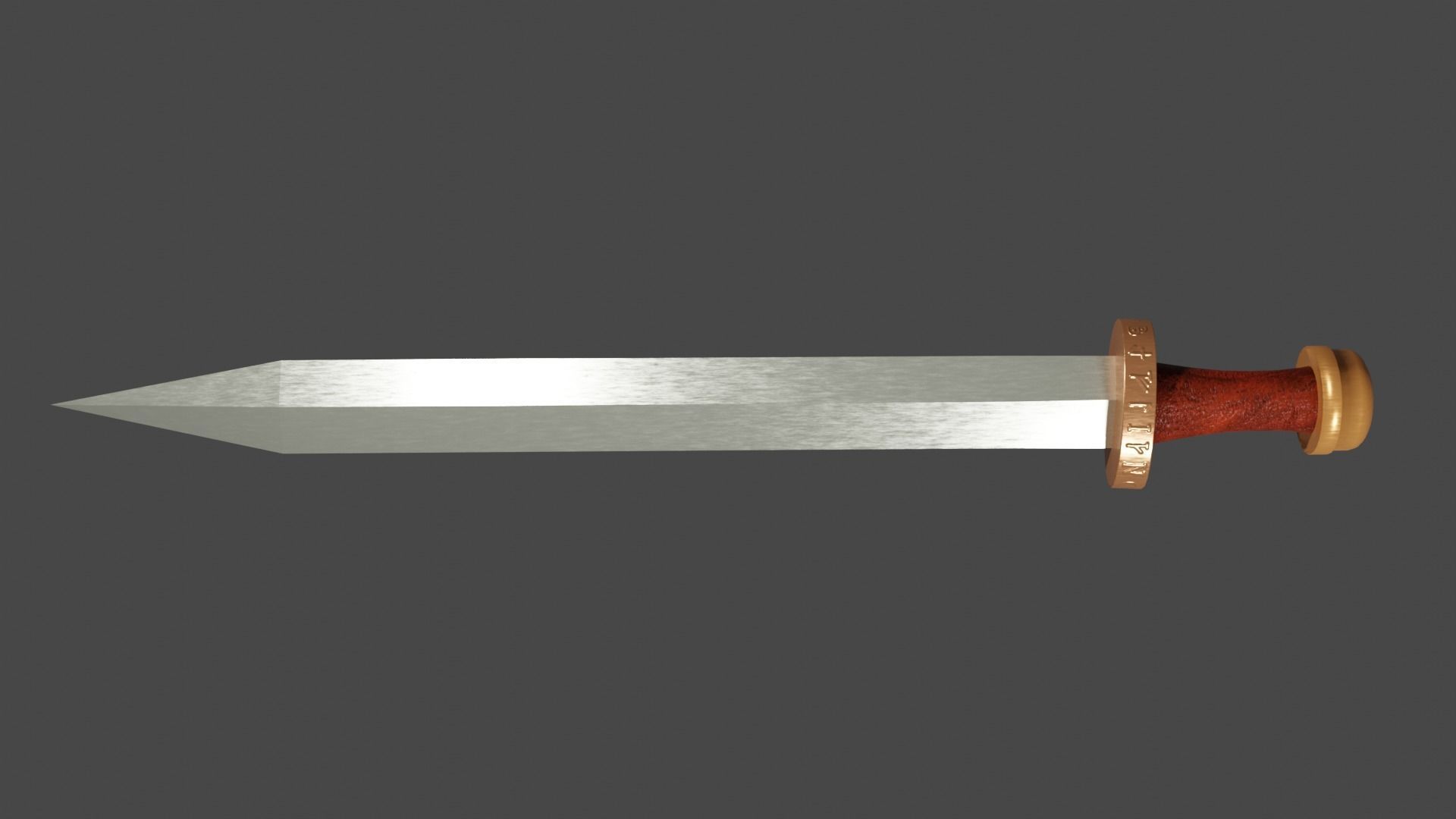 Spatha sword Low-poly 3D model_4