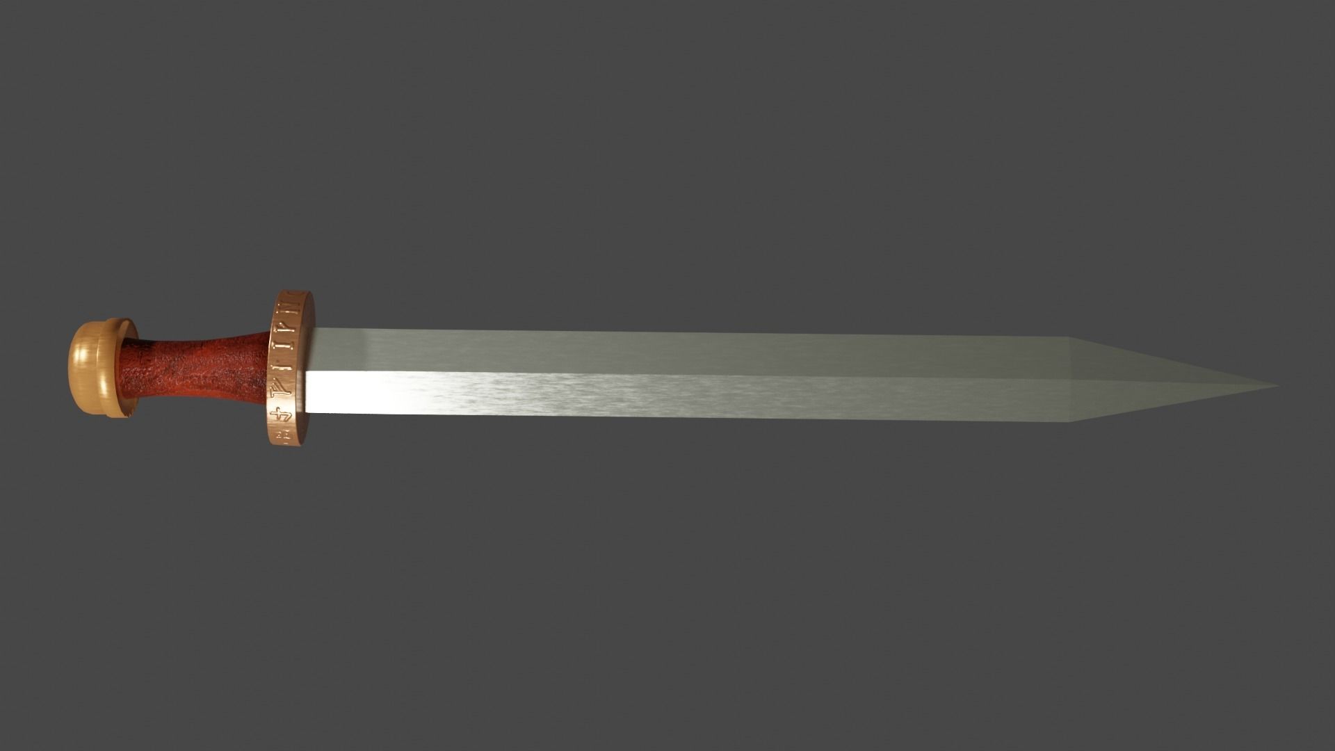 Spatha sword Low-poly 3D model_5