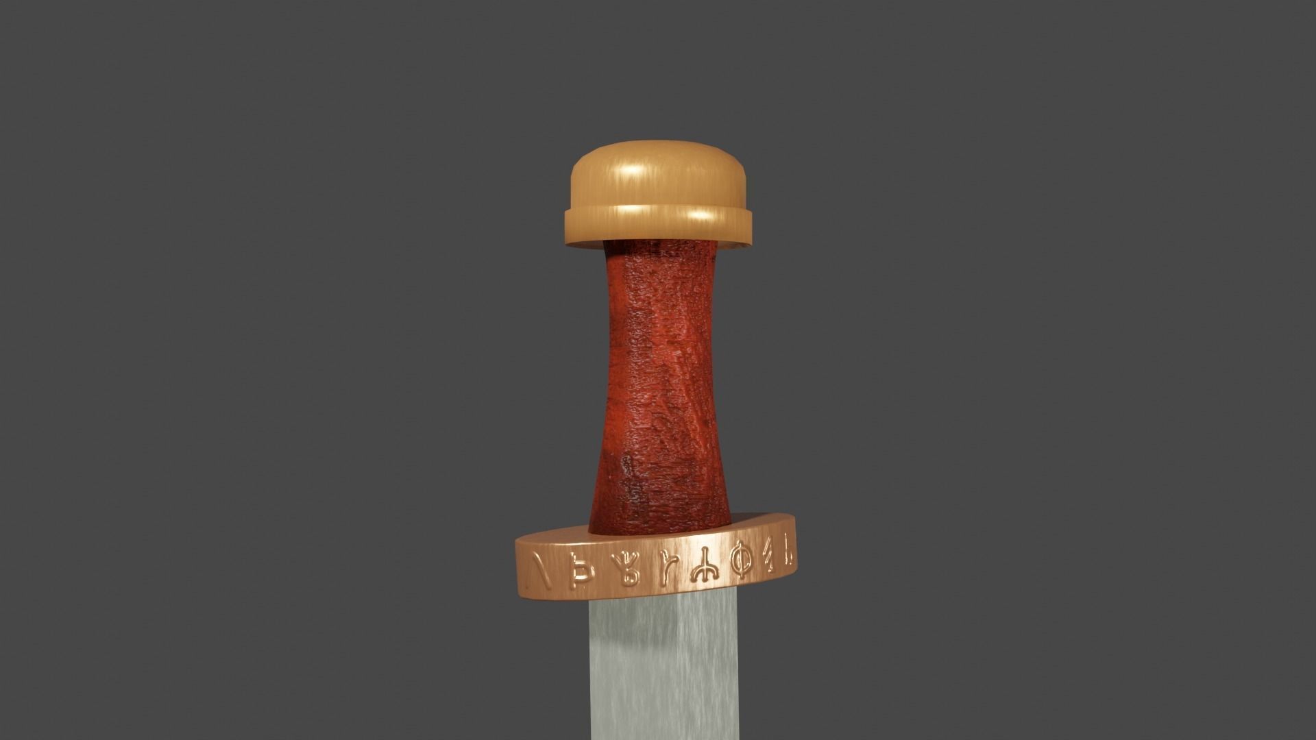 Spatha sword Low-poly 3D model_11