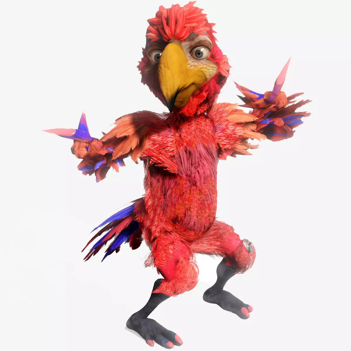 Parrot High quality character full Rigged and Animated 3D model