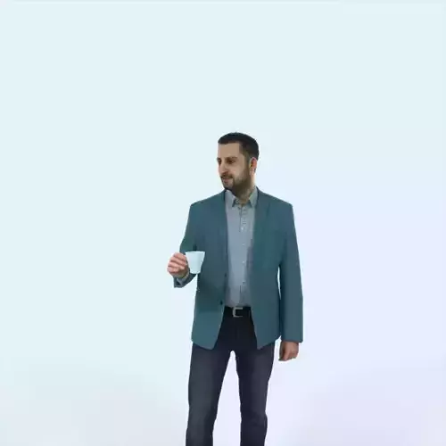 Portrait 03H Drinking Coffee Casual Man