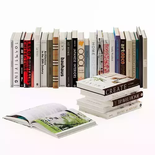 Set of 30 books with full covers and one book opened