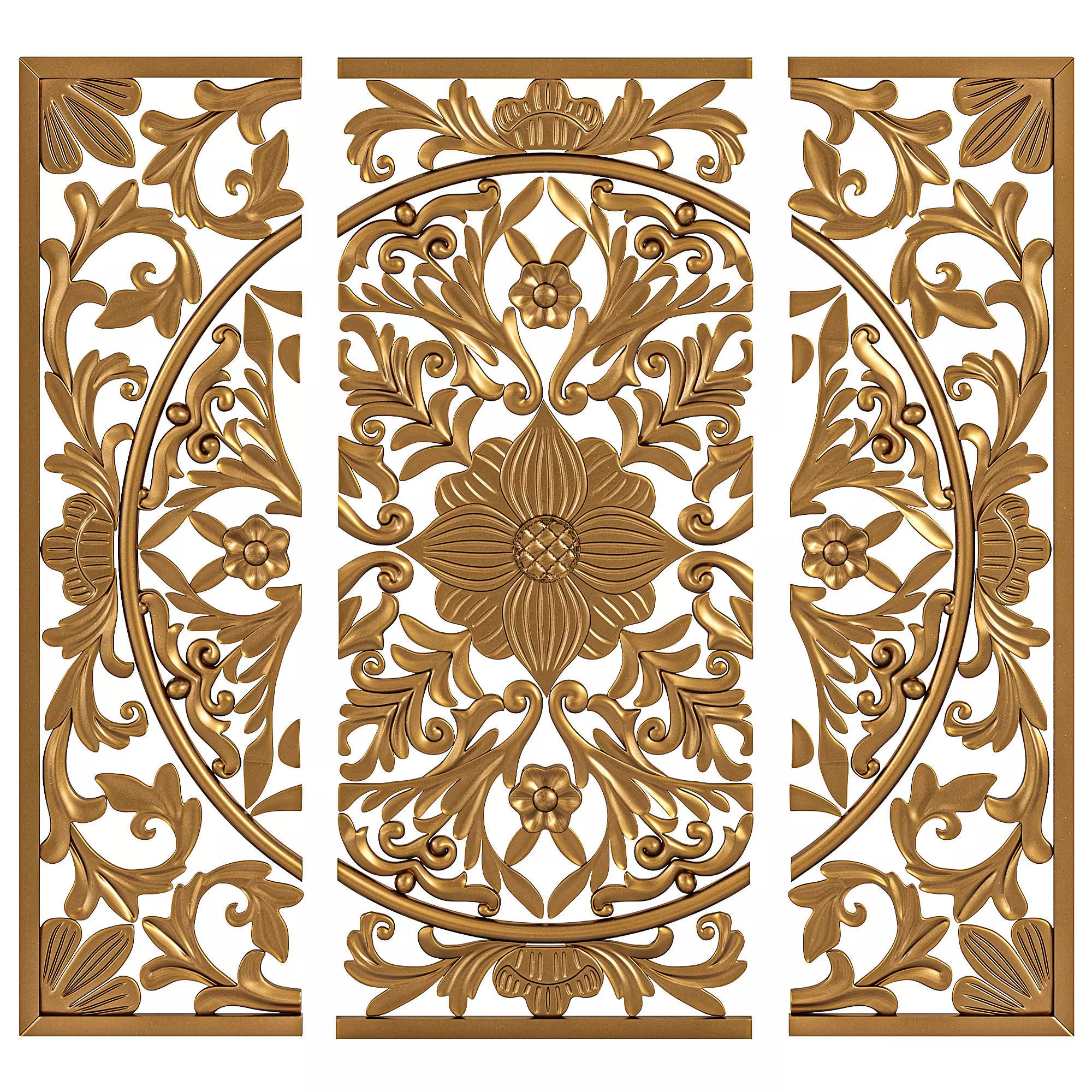 3 Piece 3D Medallion Wall Decor Set 3D model_0