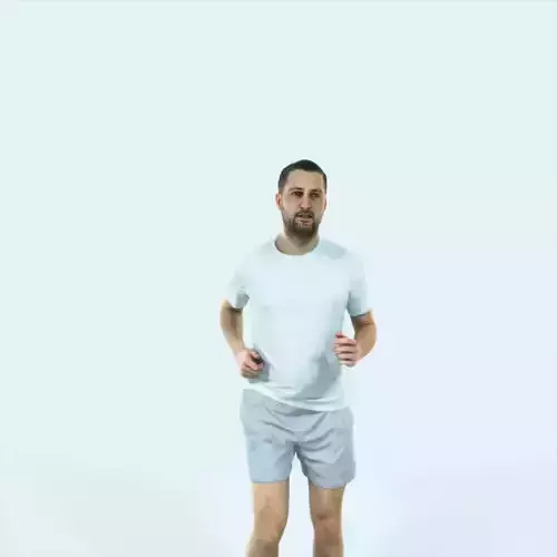 Portrait 07M Running Jogging Football Sports Man