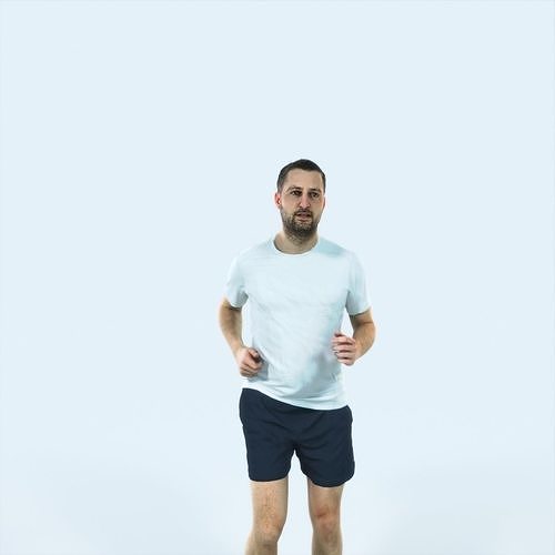 Portrait 07I Running Jogging Football Sports Man Low-poly 3D model